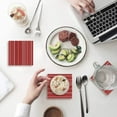 thumbnail image 1 of FMSHPON Merry Christmas Theme Set of 4 Coaster for Drinks, Absorbent Ceramic Stone Coasters Cup Mat with Cork Base for Home Kitchen Room Coffee Table Bar Decor, 1 of 4