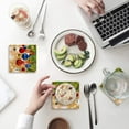 thumbnail image 1 of FMSHPON Merry Christmas Xmas Tree Winter Christmas Set of 8 Coaster for Drinks, Absorbent Ceramic Stone Coasters Cup Mat with Cork Base for Home Kitchen Room Coffee Table Bar Decor, 1 of 4