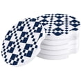 thumbnail image 1 of FMSHPON Modern Abstract Plaid Texture Set of 2 Car Coaster for Drinks, Absorbent Ceramic Stone Coasters Cup Mat with Cork Base for Home Kitchen Room Coffee Table Bar Decor, 1 of 5