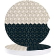 thumbnail image 1 of FMSHPON Modern Geometric Pattern Cube Grid Set of 6 Car Coaster for Drinks, Absorbent Ceramic Stone Coasters Cup Mat with Cork Base for Home Kitchen Room Coffee Table Bar Decor, 1 of 5