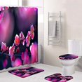 thumbnail image 1 of FMSHPON Modern Style Floral 4 Piece Bathroom Set Shower Curtain Bath Rug Contour Mat and Toilet Lid Cover, 1 of 8