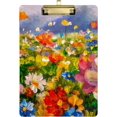 thumbnail image 1 of FMSHPON Monet Colorful Flowers Painting Clipboard Hardboard Wood Nursing Clip Board and Pull for Standard A4 Letter 13x9 inches, 1 of 8