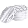 thumbnail image 1 of FMSHPON Moroccan Style Geometric Pattern Gray Set of 2 Car Coaster for Drinks, Absorbent Ceramic Stone Coasters Cup Mat with Cork Base for Home Kitchen Room Coffee Table Bar Decor, 1 of 5