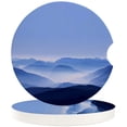 thumbnail image 1 of FMSHPON Mountain Peaks Surrounded by Mist Set of 6 Car Coaster for Drinks, Absorbent Ceramic Stone Coasters Cup Mat with Cork Base for Home Kitchen Room Coffee Table Bar Decor, 1 of 5