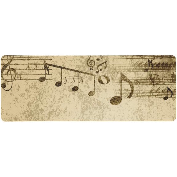 FMSHPON Music Notes on Old Paper Sheet Extra Extended Large Gaming Mouse Pad Mat Desk Pad Keyboard Mat 31.5x12 inch