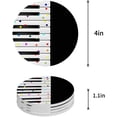thumbnail image 1 of FMSHPON Music Piano Theme Set of 4 Round Coaster for Drinks, Absorbent Ceramic Stone Coasters Cup Mat with Cork Base for Home Kitchen Room Coffee Table Bar Decor, 1 of 6