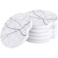 thumbnail image 1 of FMSHPON Natural Style Marble Texture Set of 2 Car Coaster for Drinks, Absorbent Ceramic Stone Coasters Cup Mat with Cork Base for Home Kitchen Room Coffee Table Bar Decor, 1 of 5