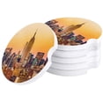 thumbnail image 1 of FMSHPON New York City Landscape Oil Painting Style Set of 2 Car Coaster for Drinks, Absorbent Ceramic Stone Coasters Cup Mat with Cork Base for Home Kitchen Room Coffee Table Bar Decor, 1 of 5