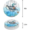 thumbnail image 1 of FMSHPON Ocean Sea Turtle Set of 6 Round Coaster for Drinks, Absorbent Ceramic Stone Coasters Cup Mat with Cork Base for Home Kitchen Room Coffee Table Bar Decor, 1 of 6