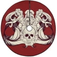 thumbnail image 1 of FMSHPON Ocean Sea Waves Skull Xmas Christmas Tree Skirt Stand Mat for Holiday Party Decoration Indoor Outdoor 36 inches, 1 of 3