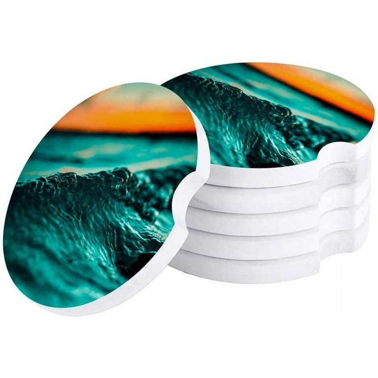 WAVES COASTERS set of 4 ceramic coasters