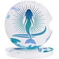 thumbnail image 1 of FMSHPON Ocean Theme Summer Mermaid Silhouette Set of 6 Car Coaster for Drinks, Absorbent Ceramic Stone Coasters Cup Mat with Cork Base for Home Kitchen Room Coffee Table Bar Decor, 1 of 5