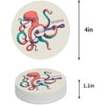 thumbnail image 1 of FMSHPON Octopus Set of 6 Round Coaster for Drinks, Absorbent Ceramic Stone Coasters Cup Mat with Cork Base for Home Kitchen Room Coffee Table Bar Decor, 1 of 6