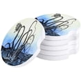 thumbnail image 1 of FMSHPON Octopus Tentacles and Old Boat in Ocean Waves Set of 4 Car Coaster for Drinks, Absorbent Ceramic Stone Coasters Cup Mat with Cork Base for Home Kitchen Room Coffee Table Bar Decor, 1 of 5