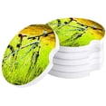 thumbnail image 1 of FMSHPON Oil Painting Style Bicycle in The Grass Set of 2 Car Coaster for Drinks, Absorbent Ceramic Stone Coasters Cup Mat with Cork Base for Home Kitchen Room Coffee Table Bar Decor, 1 of 5