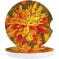 thumbnail image 1 of FMSHPON Oil Painting Style Yellow Flower Set of 6 Car Coaster for Drinks, Absorbent Ceramic Stone Coasters Cup Mat with Cork Base for Home Kitchen Room Coffee Table Bar Decor, 1 of 5