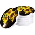 thumbnail image 1 of FMSHPON Oil Painting Sunflower Set of 2 Car Coaster for Drinks, Absorbent Ceramic Stone Coasters Cup Mat with Cork Base for Home Kitchen Room Coffee Table Bar Decor, 1 of 5
