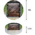 thumbnail image 1 of FMSHPON Old Rustic Country Wooden Door Set of 4 Round Coaster for Drinks, Absorbent Ceramic Stone Coasters Cup Mat with Cork Base for Home Kitchen Room Coffee Table Bar Decor, 1 of 4