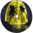thumbnail image 1 of FMSHPON Palm Trees Full Moon Xmas Christmas Tree Skirt Stand Mat for Holiday Party Decoration Indoor Outdoor 48 inches, 1 of 3