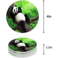 thumbnail image 1 of FMSHPON Panda Green Forest Bamboo Nature Art Print Set of 6 Round Coaster for Drinks, Absorbent Ceramic Stone Coasters Cup Mat with Cork Base for Home Kitchen Room Coffee Table Bar Decor, 1 of 6