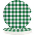 thumbnail image 1 of FMSHPON Pastoral Style Green Lattice Set of 6 Car Coaster for Drinks, Absorbent Ceramic Stone Coasters Cup Mat with Cork Base for Home Kitchen Room Coffee Table Bar Decor, 1 of 5
