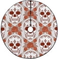 thumbnail image 1 of FMSHPON PatternSkulls Xmas Christmas Tree Skirt Stand Mat for Holiday Party Decoration Indoor Outdoor 48 inches, 1 of 3