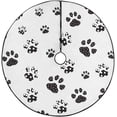 thumbnail image 1 of FMSHPON Paw Print Xmas Christmas Tree Skirt Stand Mat for Holiday Party Decoration Indoor Outdoor 36 inches, 1 of 3