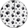 thumbnail image 1 of FMSHPON Paw Seamless Pattern Xmas Christmas Tree Skirt Stand Mat for Holiday Party Decoration Indoor Outdoor 36 inches, 1 of 3