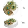 thumbnail image 1 of FMSHPON Peacock Set of 4 Round Coaster for Drinks, Absorbent Ceramic Stone Coasters Cup Mat with Cork Base for Home Kitchen Room Coffee Table Bar Decor, 1 of 6