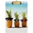thumbnail image 1 of FMSHPON Pineapple Beach Sunglasses Clipboard Hardboard Wood Nursing Clip Board and Pull for Standard A4 Letter 13x9 inches, 1 of 7