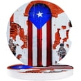 thumbnail image 1 of FMSHPON Puerto Rico Flag Door Mottled Walls Set of 6 Car Coaster for Drinks, Absorbent Ceramic Stone Coasters Cup Mat with Cork Base for Home Kitchen Room Coffee Table Bar Decor, 1 of 5