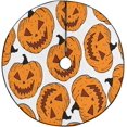 thumbnail image 1 of FMSHPON Pumpkin Trick Xmas Christmas Tree Skirt Stand Mat for Holiday Party Decoration Indoor Outdoor 48 inches, 1 of 3