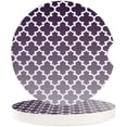 thumbnail image 1 of FMSHPON Purple and Gray Gradient Retro Moroccan Pattern Set of 6 Car Coaster for Drinks, Absorbent Ceramic Stone Coasters Cup Mat with Cork Base for Home Kitchen Room Coffee Table Bar Decor, 1 of 5