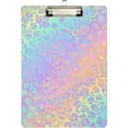 thumbnail image 1 of FMSHPON Rainbow Leopard Print Clipboard Hardboard Wood Nursing Clip Board and Pull for Standard A4 Letter 13x9 inches, 1 of 2