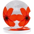 thumbnail image 1 of FMSHPON Red Flower under Dark Clouds Set of 6 Car Coaster for Drinks, Absorbent Ceramic Stone Coasters Cup Mat with Cork Base for Home Kitchen Room Coffee Table Bar Decor, 1 of 5