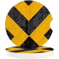thumbnail image 1 of FMSHPON Retro Black and Yellow Door Set of 6 Car Coaster for Drinks, Absorbent Ceramic Stone Coasters Cup Mat with Cork Base for Home Kitchen Room Coffee Table Bar Decor, 1 of 5