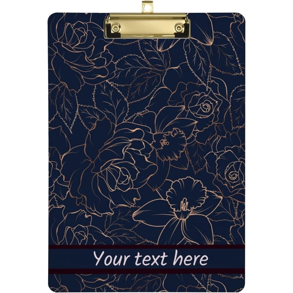 FMSHPON Rose Flowers Clipboard Hardboard Wood Nursing Clip Board and Pull for Standard A4 Letter 13x9 inches