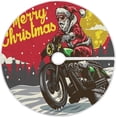 thumbnail image 1 of FMSHPON Santa Claus on A Motorcycle Xmas Christmas Tree Skirt Stand Mat for Holiday Party Decoration Indoor Outdoor 48 inches, 1 of 6