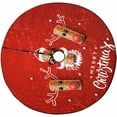 thumbnail image 1 of FMSHPON Santa ClausReindeer Xmas Christmas Tree Skirt Stand Mat for Holiday Party Decoration Indoor Outdoor 48 inches, 1 of 3