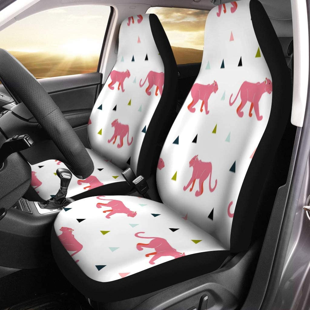 Poodle Car Seat Covers - Pink (Set of 2) Poodle Car Seat Covers - Pink (Set of 2)
