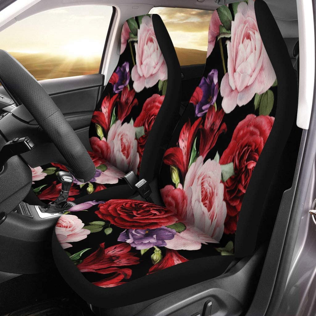 Four Directions Floral Set of 2 Car Seat Covers