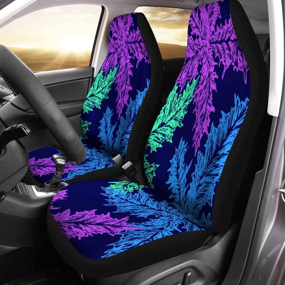 FMSHPON Set of 2 Car Seat Covers Silybum Marianum Cardus Marianus Milk Thistle Blessed Marian Mary Universal Auto Front Seats Protector Fits for Car,SUV Sedan,Truck
