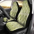thumbnail image 1 of FMSHPON Set of 2 Car Seat Covers Zag of Green Stripes Zig Pixel Abstract Block Chevron Universal Auto Front Seats Protector Fits for Car,SUV Sedan,Truck, 1 of 5