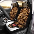 thumbnail image 1 of FMSHPON Set of 2 Car Seat Covers Aggressive of Jaguar Agility Angry Black Cat Universal Auto Front Seats Protector Fits for Car,SUV Sedan,Truck, 1 of 5