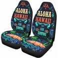 thumbnail image 1 of FMSHPON Set of 2 Car Seat Covers Aloha Hawaii Surfing Universal Auto Front Seats Protector Fits for Car,SUV Sedan,Truck, 1 of 5