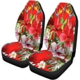thumbnail image 1 of FMSHPON Set of 2 Car Seat Covers Beautiful Red Hibiscus Flower Universal Auto Front Seats Protector Fits for Car,SUV Sedan,Truck, 1 of 5