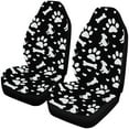 thumbnail image 1 of FMSHPON Set of 2 Car Seat Covers Dog Paw Prints Puppy Hearts Tile Universal Auto Front Seats Protector Fits for Car,SUV Sedan,Truck, 1 of 4