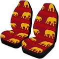 thumbnail image 1 of FMSHPON Set of 2 Car Seat Covers Yellow Elephant Universal Auto Front Seats Protector Fits for Car,SUV Sedan,Truck, 1 of 3