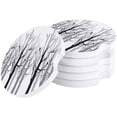 thumbnail image 1 of FMSHPON Simple Forest Branch Bird Silhouette Set of 4 Car Coaster for Drinks, Absorbent Ceramic Stone Coasters Cup Mat with Cork Base for Home Kitchen Room Coffee Table Bar Decor, 1 of 5