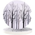 thumbnail image 1 of FMSHPON Simple Forest Branch Bird Silhouette Set of 6 Car Coaster for Drinks, Absorbent Ceramic Stone Coasters Cup Mat with Cork Base for Home Kitchen Room Coffee Table Bar Decor, 1 of 5